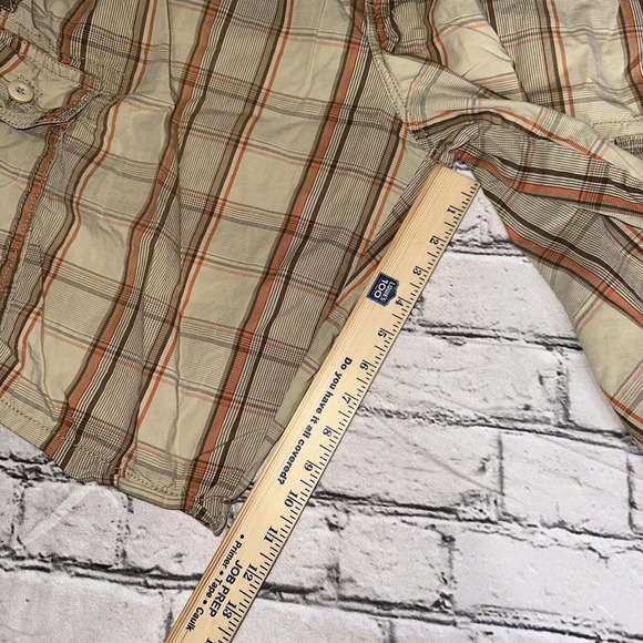 Men’s Ecko Unltd Beige Orange Plaid Cargo Shorts Size 38 - Picture 5 of 8